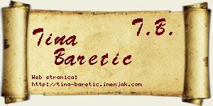 Tina Baretić vizit kartica